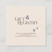Butterflies & Wildflower Baby shower Gift Registry Informatiekaartje (Voorkant)