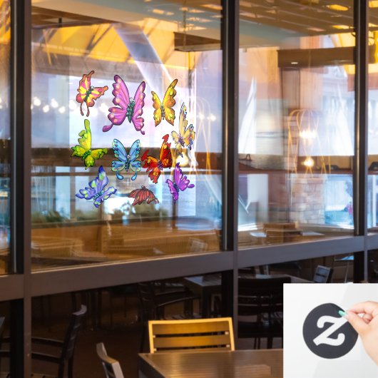 Butterflies Window Cling Raamsticker (Restaurant Raam)