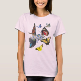 butterflies with circle triangle 26 rev t-shirt