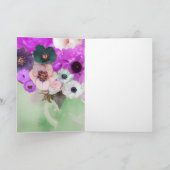 BUTTERFLIES, WITTE PAARSE ROZEN EN ANEMONSENSTROME KAART (Binnen)