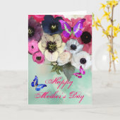 BUTTERFLIES, WITTE PINKROSSEN EN ANEMONSENSTROMEN KAART (Gele Bloem)