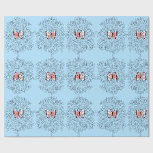 Butterflies Wrappapier Cadeaupapier (Vlak)