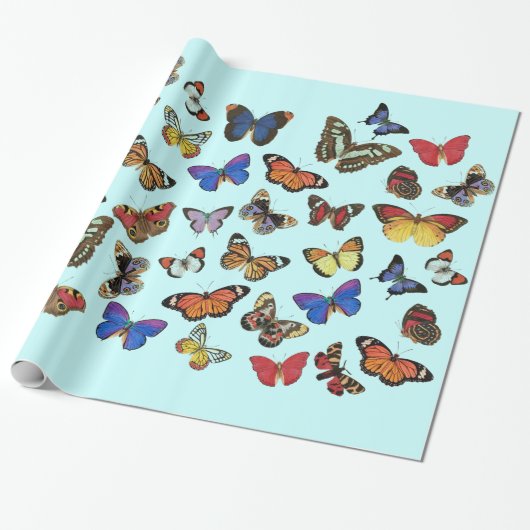 Butterflies Wrappapier Cadeaupapier (Uitgerold)