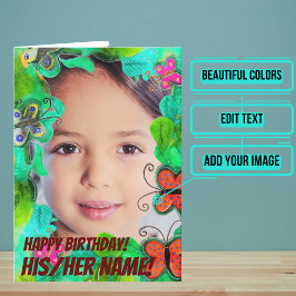 Butterflies zijn de Miracles Waterverf van Birthda Kaart