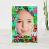 Butterflies zijn de Miracles Waterverf van Birthda Kaart (Voorkant)