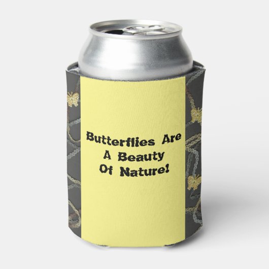 Butterflies zijn een schoonheid blikjeskoeler (Blikje Voorkant)