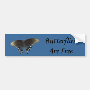 Butterflies zijn vrij bumpersticker