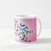 Butterflies zijn vrij... koffiemok (Voorkant rechts)