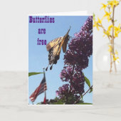 BUTTERFLIES ZIJN VRIJ/OP UW GRONDDAG EN ZIJN U OOK KAART (Gele Bloem)