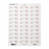 BUTTERFLLADADRES VOOR ELEGANT CUTE BLUSH WATERVERF ETIKET (Full Sheet)