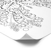 Butterflower #2 Gedetailleerde kleuren Poster (Hoek)