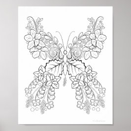 Butterflower #2 Gedetailleerde kleuren Poster