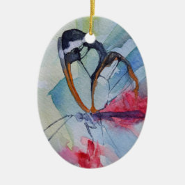 Butterfly 10-sierbloem keramisch ornament