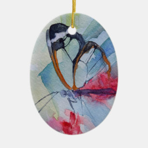 Butterfly 10-sierbloem keramisch ornament