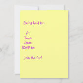 Butterfly, 15th Birthday Party Invitation Kaart (Achterkant)