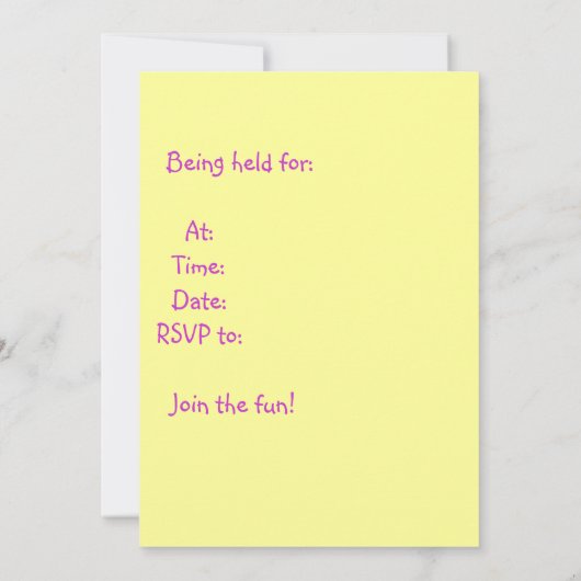 Butterfly, 15th Birthday Party Invitation Kaart (Achterkant)