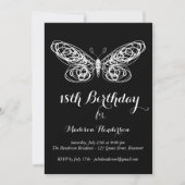 Butterfly 18th Birthday Invitation Kaart (Voorkant)