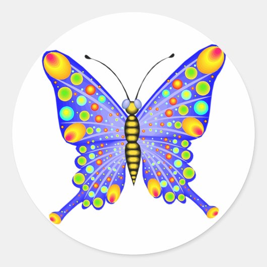 Butterfly 1 ronde sticker (Voorkant)