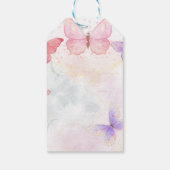 Butterfly 1e Verjaardag Party Butterfly Gift Label Cadeaulabel (Achterkant)