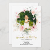 Butterfly 1st Birthday Kaart (Voorkant / Achterkant)