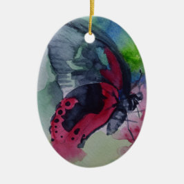 Butterfly 25-sierbloem keramisch ornament