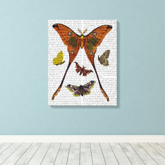 Butterfly 2 canvas afdruk (Insitu (Houten vloer))
