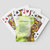 Butterfly 2 Happiness Inspirerend Quote Pokerkaarten (Achterkant)