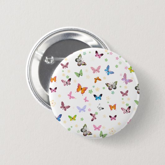 Butterfly 2 ronde button 5,7 cm (Voorkant /achterkant)