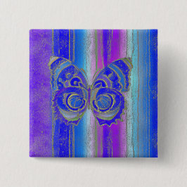 Butterfly #2 vierkante button 5,1 cm