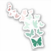 Butterfly 3 x 3 inch vinylStickers, op maat gesned Sticker (Voorkant)