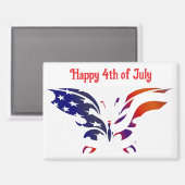Butterfly 4th of July magneet (Voorkant / Achterkant)