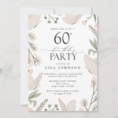 Butterfly 60ste verjaardagsfeestje Waterverf Neutr Kaart (Voorkant)