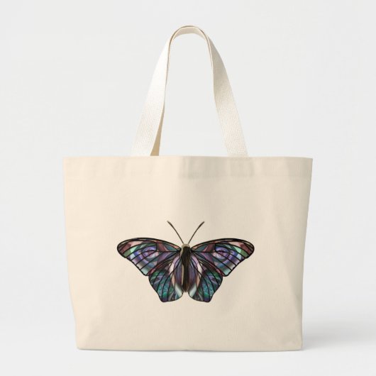 Butterfly-6-tas Grote Tote Bag (Voorkant)