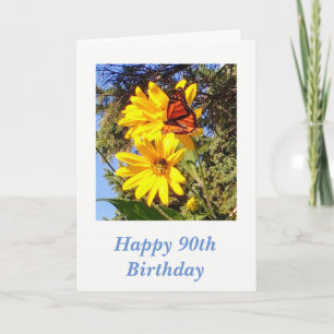 Butterfly 90th Birthday Kaart