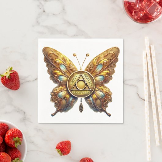 Butterfly AA Unity | 12 Step Recovery Slogan Servet (Insitu)