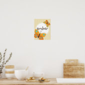 Butterfly Aangepast Kind Poster (Keuken)