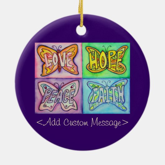 Butterfly Aangepaste Inspirerend Ornamenten (Achterkant)