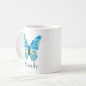 Butterfly Aangepaste kleur Grafische Aangepaste na Koffiemok (Voorkant links)