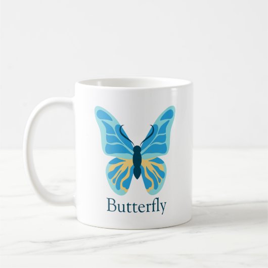 Butterfly Aangepaste kleur Grafische Aangepaste na Koffiemok (Links)