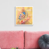 Butterfly Abstract Art Wrapped Canvas (Insitu (Woonkamer))