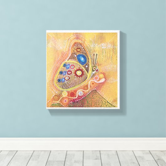 Butterfly Abstract Art Wrapped Canvas (Insitu (Houten vloer))