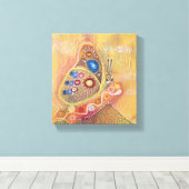 Butterfly Abstract Art Wrapped Canvas (Insitu (Houten vloer))