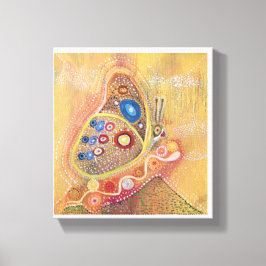 Butterfly Abstract Art Wrapped Canvas Afdruk
