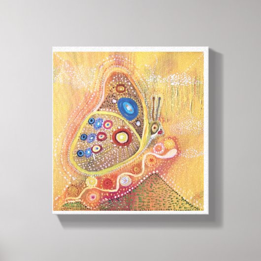 Butterfly Abstract Art Wrapped Canvas Afdruk (Voorkant)