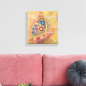 Butterfly Abstract Art Wrapped Canvas Afdruk (Insitu (Woonkamer))