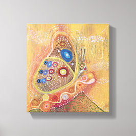 Butterfly Abstract Art Wrapped Canvas Afdruk
