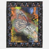 Butterfly Abstract Fleece Deken (Voorkant)