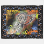 Butterfly Abstract Fleece Deken (Voorkant (Horizontaal))