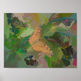 Butterfly Abstract in kleurvariaties Poster