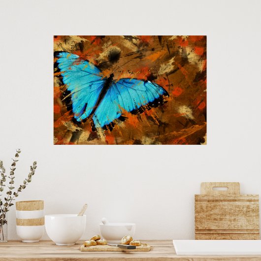 Butterfly Abstract Poster (Keuken)